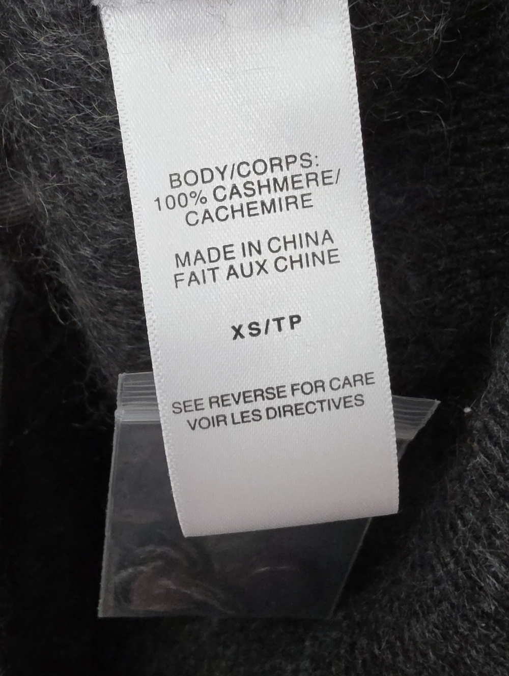 NWT CAMI NYC Charcoal Argyle Button-Front Women's Sweater Cashmere Cardigan - Picture 9 of 10